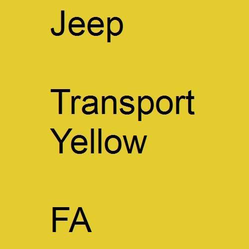 Jeep, Transport Yellow, FA.